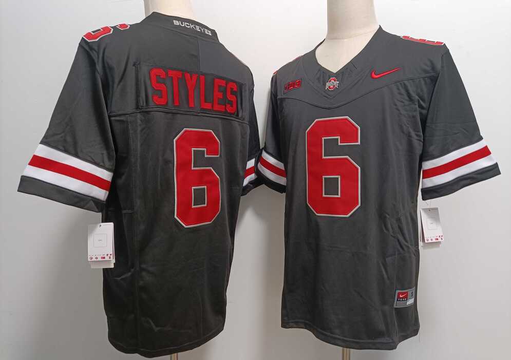 Mens Ohio State Buckeyes #6 Sonny Styles Black FUSE College Football Jersey->ohio state buckeyes->NCAA Jersey
